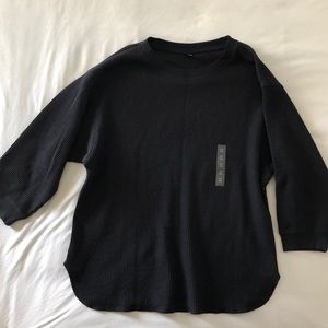 Uniqlo Waffle Knit Dolman Top